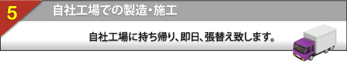 まつえい畳店　業務の流れ その５ 自社工場での製造・施工